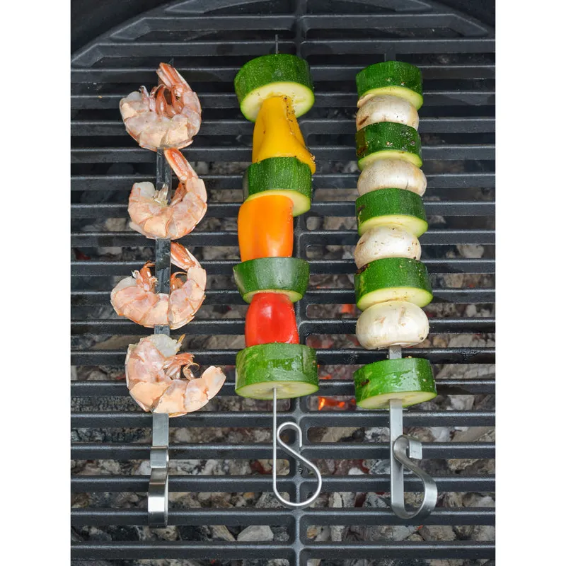 RSVP Endurance Set of 6 Flat Steel Grill Skewers
