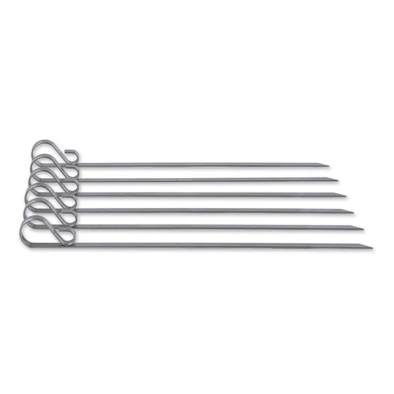 RSVP Endurance Set of 6 Flat Steel Grill Skewers