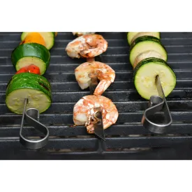 RSVP Endurance Set of 6 Flat Steel Grill Skewers