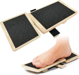 Single Leg Balance Sprained Ankles Board Board for Foot Strengthening, Plantar Fasciitis Relief, Stability Exercises, Posture Correction, and Physical Therapy. Anti-Slip Wobble Board