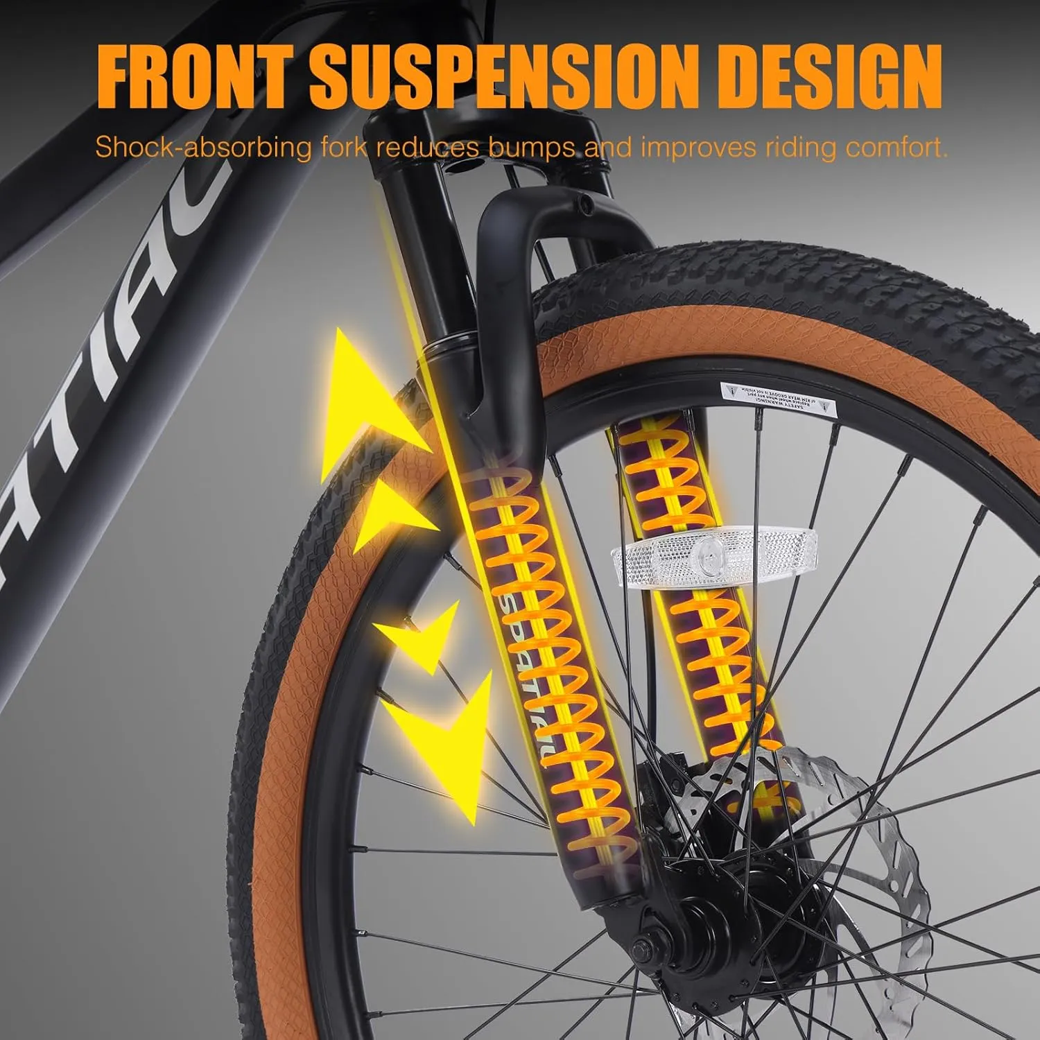 SPATIAL 24 Inch Mountain Bike,21 Speed with Aluminum Frame Lightweight Bike,Dual Disc Brake Mountain Bicycle for Men Womens Teenagers Bicycles