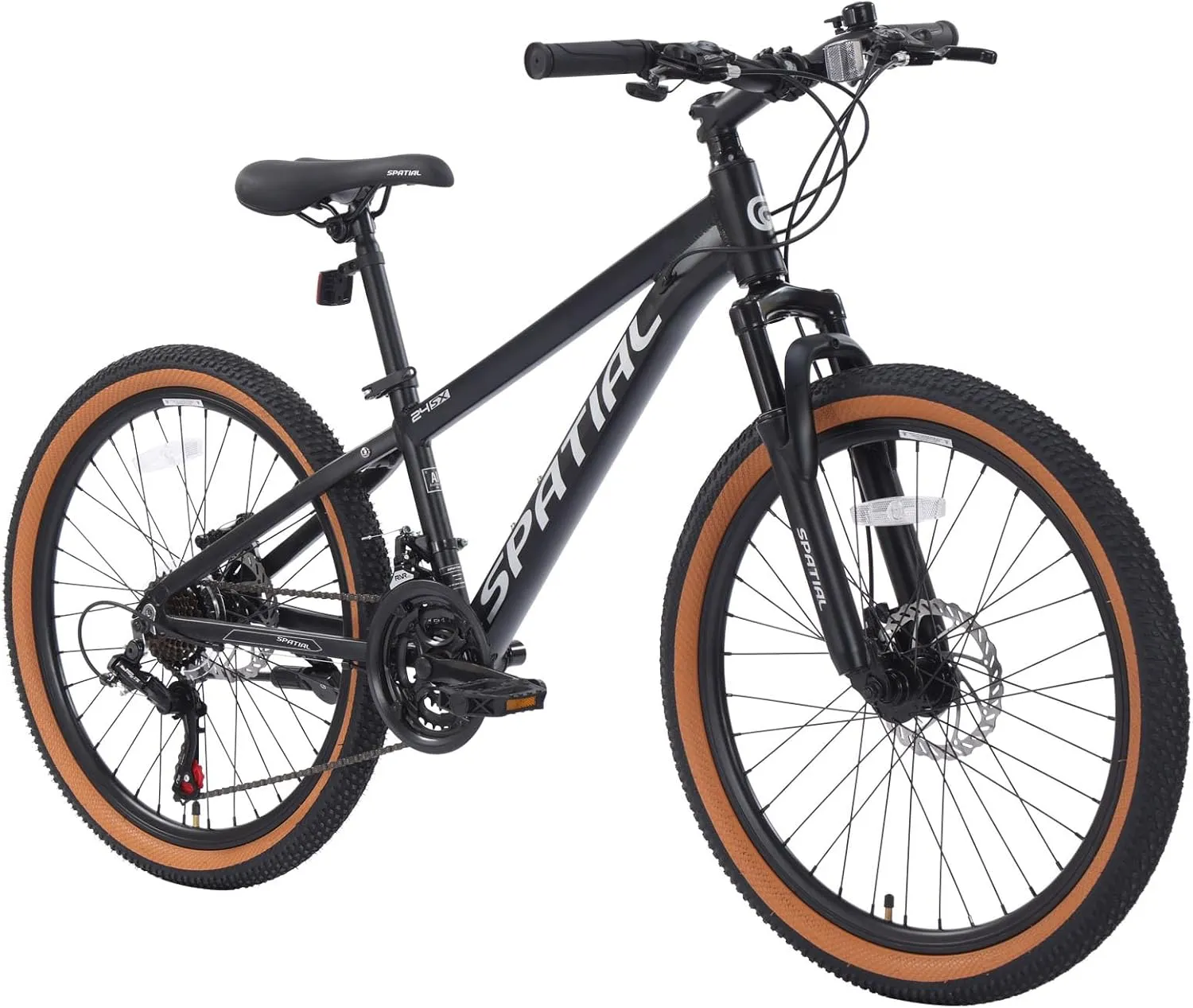 SPATIAL 24 Inch Mountain Bike,21 Speed with Aluminum Frame Lightweight Bike,Dual Disc Brake Mountain Bicycle for Men Womens Teenagers Bicycles
