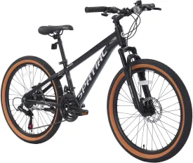 SPATIAL 24 Inch Mountain Bike,21 Speed with Aluminum Frame Lightweight Bike,Dual Disc Brake Mountain Bicycle for Men Womens Teenagers Bicycles