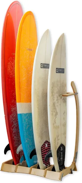 StoreYourBoard Freestanding Surfboard Rack, Indoor Display Stand Shortboard and Longboard Organizer, Holds 150 lbs