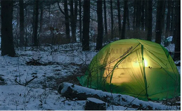 Tent 2 Person Couple Travel Camping Rainproof Tent With Footprint Snow Skirt Anti Snow