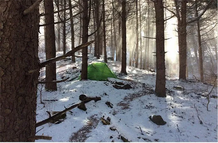 Tent 2 Person Couple Travel Camping Rainproof Tent With Footprint Snow Skirt Anti Snow