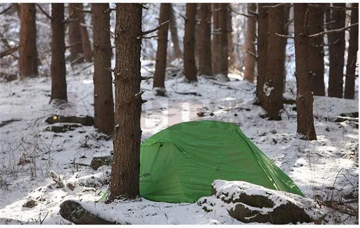 Tent 2 Person Couple Travel Camping Rainproof Tent With Footprint Snow Skirt Anti Snow