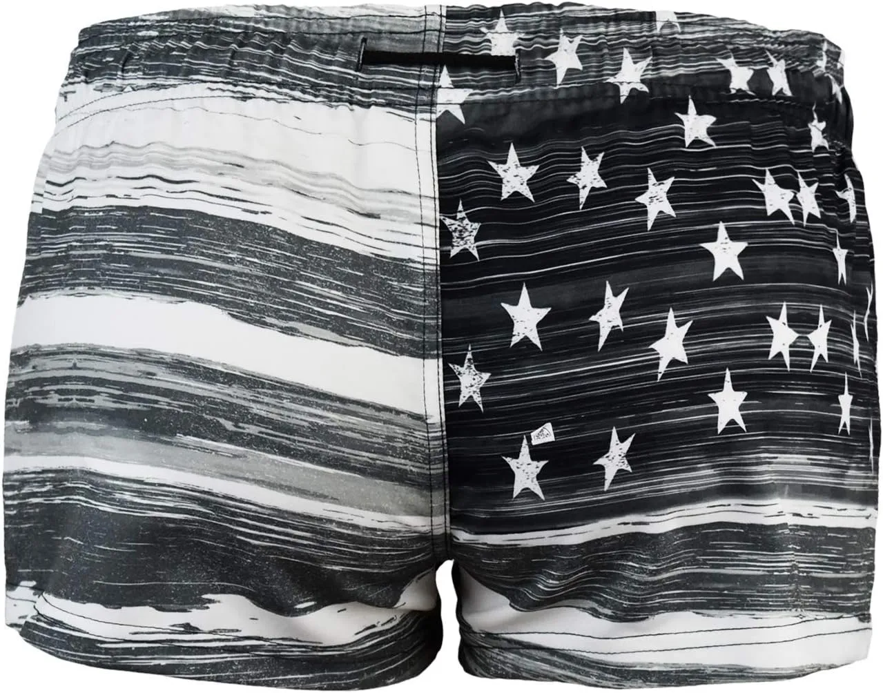 US Apparel Women's Old Glory American Flag Short Shorts, 1.75" Inseam