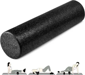 Yes4All High Density Foam Roller for Back, Variety of Sizes & Colors for Yoga, Pilates - Black - 24 Inches
